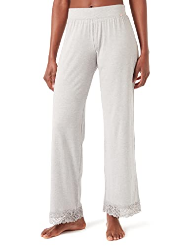 Skiny Damen Sleep & Dream Hose lang Schlafanzughose, Grau (Stone Grey Melange 5593), (Herstellergröße: 40)