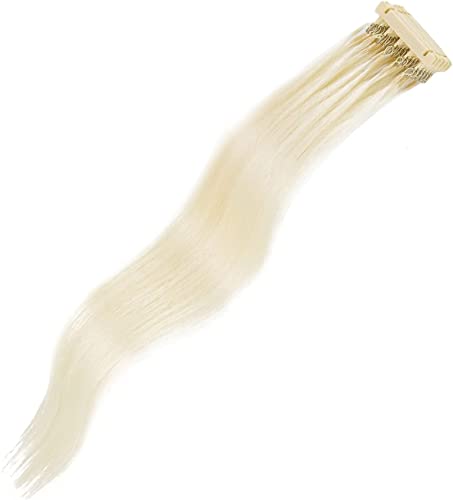 6D-Haarverlängerungen, Keine Spur, Federverbindung, Kann Dauerwellen Und Haare Färben, Kein Verheddern, 5 Reihen (1 Reihe, 5 Bündel),Gold,20inch