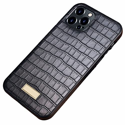 LTLGHY Schutzhülle für iPhone 13 Pro Max/13 Pro/13/13 Mini, Leder-Rückschale mit Kameraschutz, schlank, stylisch, stoßfest, TPU, Schwarz, 33 cm (6,1 Zoll)