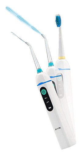 JETPIK 210 (SOLO) 3 in 1 System: Elektrische Impuls - Munddusche mit Zahnseide und Schallzahnbürste kombiniert in einem Handstück