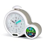 Pabobo Kid Sleep - Wecker - pädagogische Kinderwecker Tag / Nachtlicht - Doppelanzeige und 3 Alarme zu wählen - funktioniert auf Gleichstrom oder Batterien - Grau