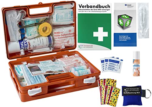 WM-Teamsport Sport-Sanitätskoffer Plus 2 Erste-Hilfe-Koffer DIN 13157 + DIN 13164 + Sportausstattung INKL. Sprühpflaster