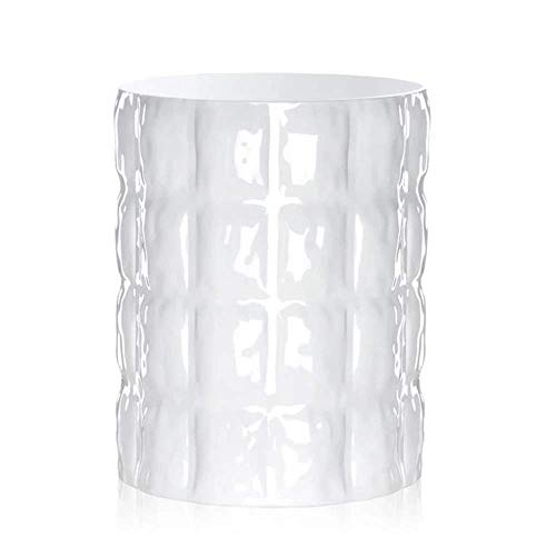 Kartell Matelasse' Vase, Plastik, dunkel weiß, 23 x 30 cm