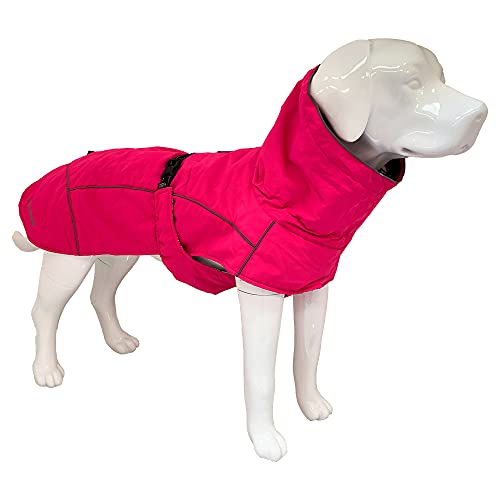 Croci Hiking Hundemantel, wasserdicht, für Hunde, gefüttert, Wintermantel, Thermofutter, K2, Farbe Fuchsia, Größe 50 cm - 380 g