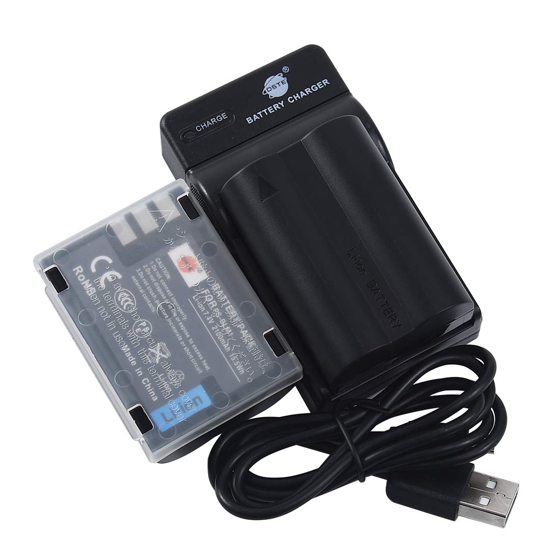DSTE BLM-1 Li-Ionen Batterie (2-Pack) und Micro USB Ladegerät Anzug Kompatibel mit Olympus EVOLT E-300, E-330, E-500, E-510, C-5060, C-7070, C-8080, E-1, E-3, E-30, E-520