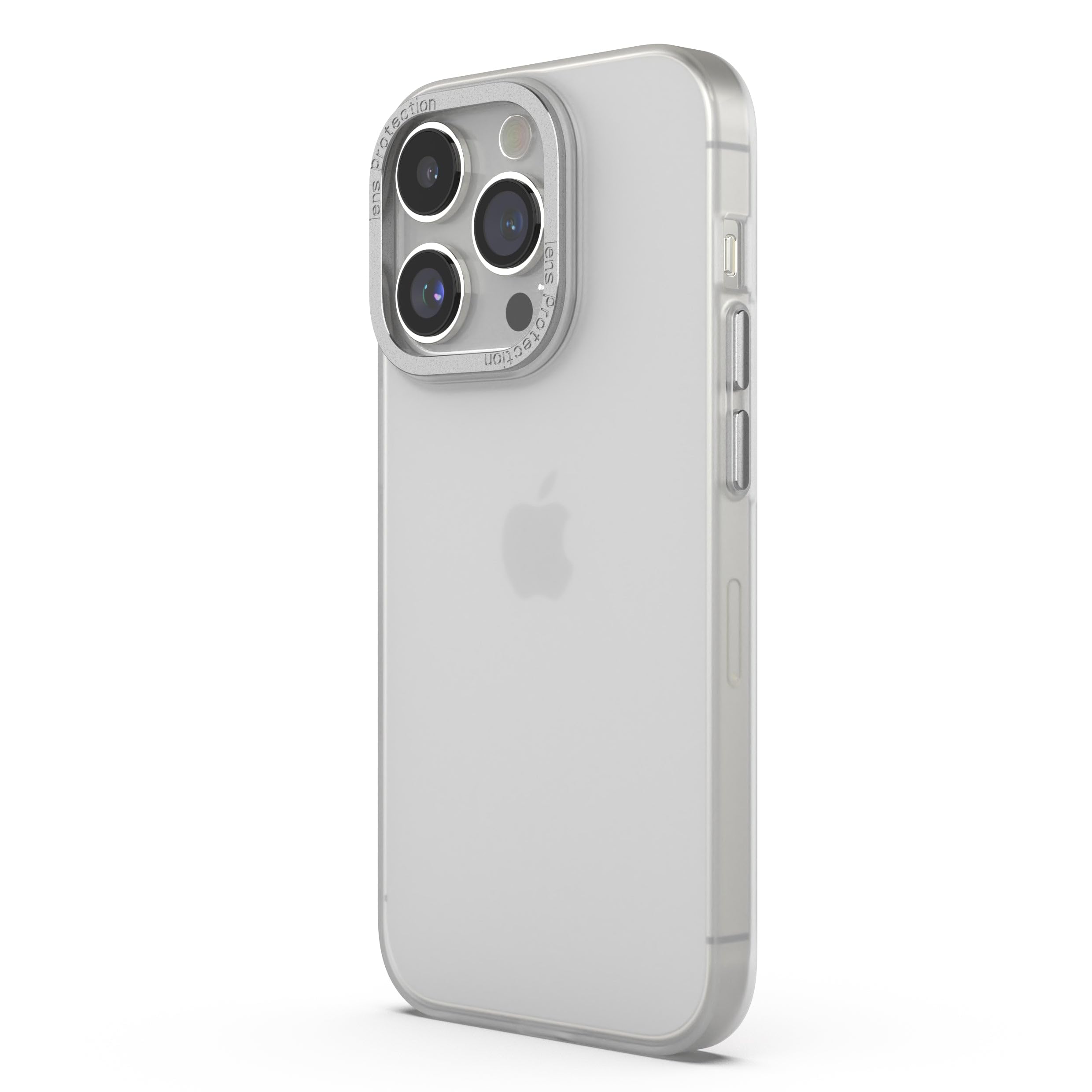 Arktis MR Protect Hülle kompatibel mit iPhone 15 Pro Transparent [Frozen Look] Silikon, Handyhülle, durchsichtige Schutzhülle [Widerstandsfähig] - Rückschale Transluzent [Case Cover] (Snow)