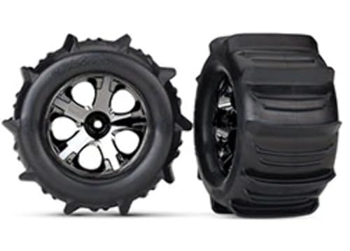 Traxxas 4175 Stampede Paddle Reifen und Räder serienmäßig und montiert (Paar)
