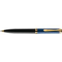 Pelikan Kugelschreiber Souverän 800, Schwarz-Blau, hochwertiger Drehkugelschreiber im Geschenk-Etui, 997007