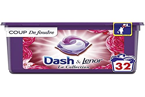 Dash Allin 1 Pods Waschmittel in Flüssigkapseln, Kollektion mit Langzeit-Frische, 32 Waschgänge (803,2 g)