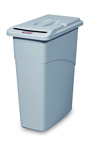 Rubbermaid Commercial Products FG9W1500LGRAY Slim Jim Abfall Confidential Combo, Grau