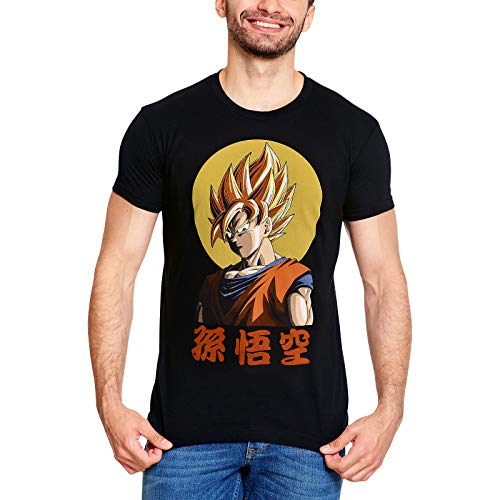 Dragon Ball Z Herren T-Shirt Super Saiyajin Son Goku Baumwolle schwarz - XL