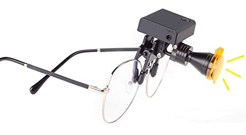 BONEW Scheinwerfer, kabelloser Scheinwerfer für Den~tal Me~dical Fernglaslupen mit optischem Filter zum Anklippen + Stoffaufbewahrung (5)
