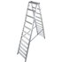 KRAUSE Stufen-Doppelleiter »STABILO«, Anzahl Stufen: 24, aus Aluminium - silberfarben