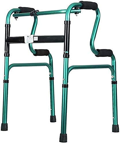 Gehhilfe, zusammenklappbare Gehhilfen für ältere Menschen, leichte Gehhilfen, Rollator, tragbar, Höhe 8 Feilenverstellung, dicke Aluminiumlegierung für ältere Menschen (braun), alles ist in Ordnung (