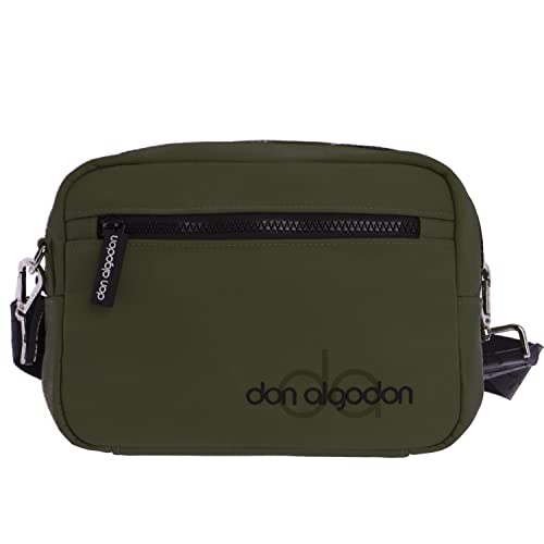 DON ALGODON Women's Damen-Umhängetaschen, Khaki, 22 x 8 x 16 cm