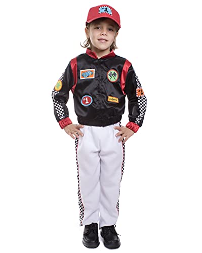 Dress Up America Rennfahrer-Kostüm für Kinder - Rennjacke für Jungen zum Anziehen
