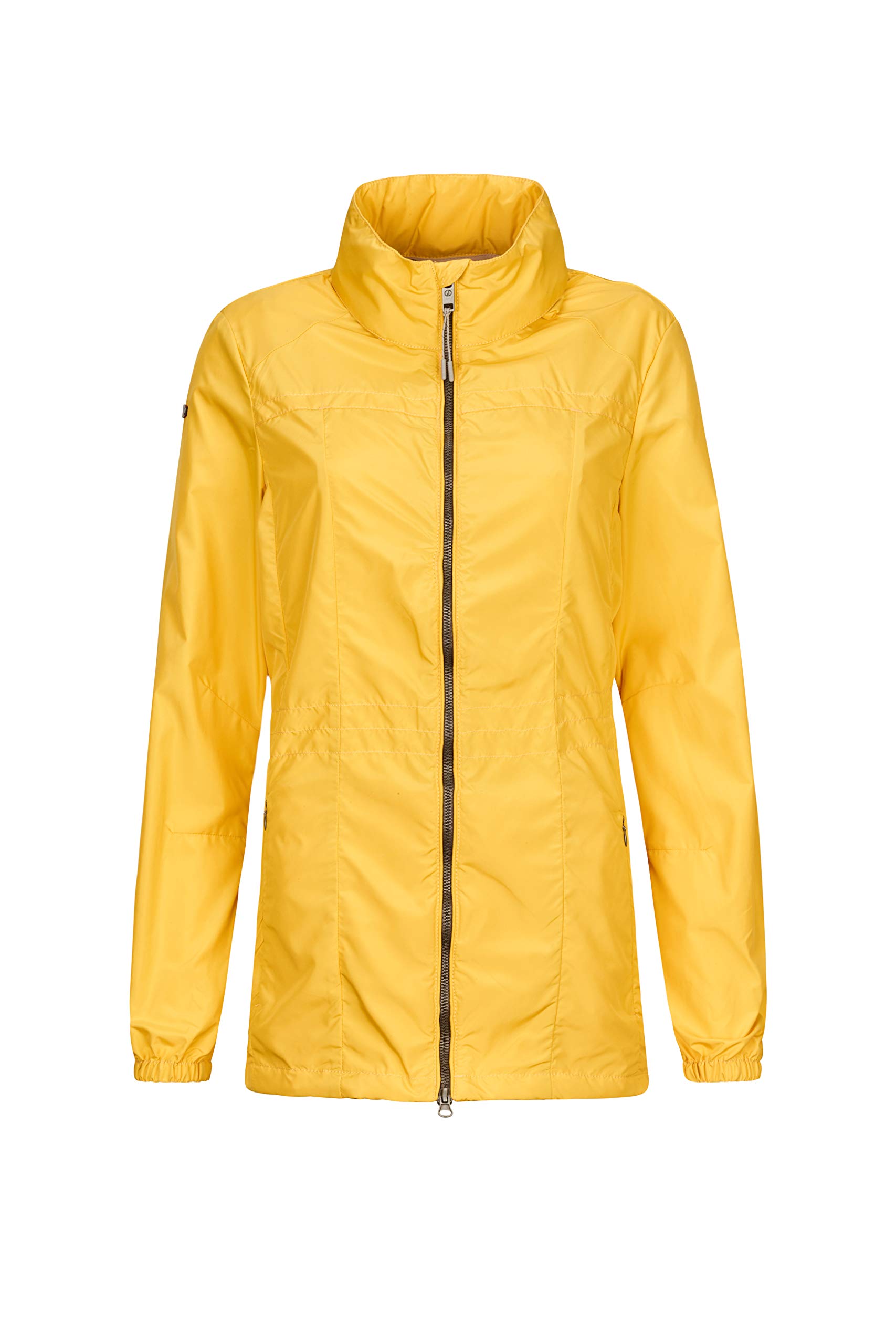 G.I.G.A. DX Damen Jacke Erenka - Übergangsjacke mit einrollbarer Kapuze - leichte Damenjacke, hellgelb, 46