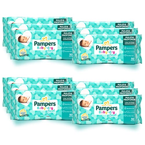 Pampers Baby Fresh Tücher, 12 Packungen à 50 Stück, 600 Tücher