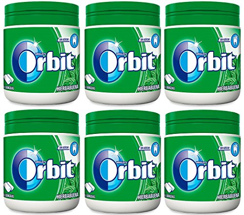 Orbit - Spearmint Kaugummi Sugarfree Chewing Gum 60 pieces - [Pack of 6]
