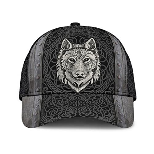 Basecap Wolf-Wikinger-Muster Hip-Hop-Hut Für Damen Freizeit Sommermütze Uv-Schutz Herren Baseball Cap Erwachsenen