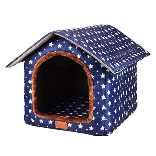 Isoliertes Hundehaus, wasserdichtes Haustierhaus for den Innenbereich mit Abnehmbarer Matte, verdickter Warmer Katzenzwinger, tragbares Hundebett, warme Katze im Winter