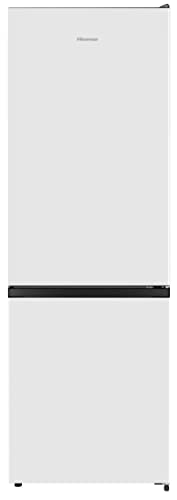 Hisense RB372N4AWE - Kombi-Kühlschrank, Effiziente Klasse E, Fassungsvermögen 292 l mit 180 cm Höhe, Gemüseschrank, 4 Sterne Gefrierschrank, wendbare Tür, leise, 39 dB, Weiß