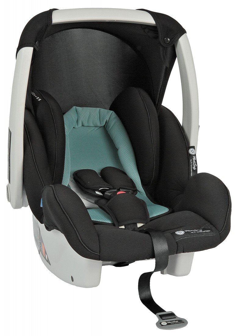 Babyschale Premium Autokindersitz Cocomoon von UNITED KIDS Gruppe 0+ ab Geburt (0-13 Kg), Farbe:Blau-Schwarz