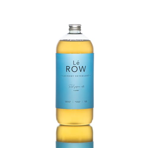 Lé ROW Capri - Waschmittel Flüssig für Die Ganze Familie - Wäscheduft mit Echten Parfümnoten - Die Verpackung Besteht aus Recyceltem Kunststoff - Sicher für Sie und die Umwelt - 1L Flasche mit Spender