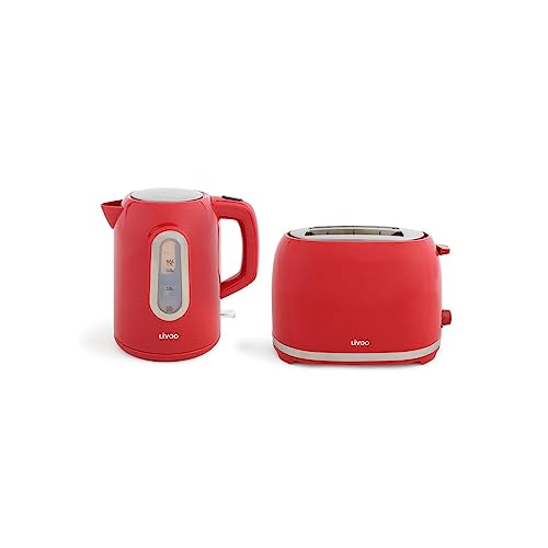 Livoo, Frühstücksset DOD160RC, bestehend aus einem Wasserkocher und einem passenden Toaster, Farbe: Salbeigrün, Leistung 1850-2200 W/700-850 W