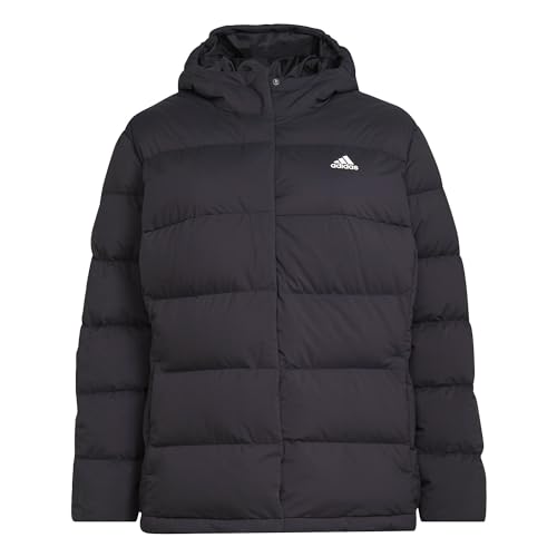 adidas Womens Jacket (Down) Helionic Hooded Down Jacket (Plus Size), Black, HG8697, 4X