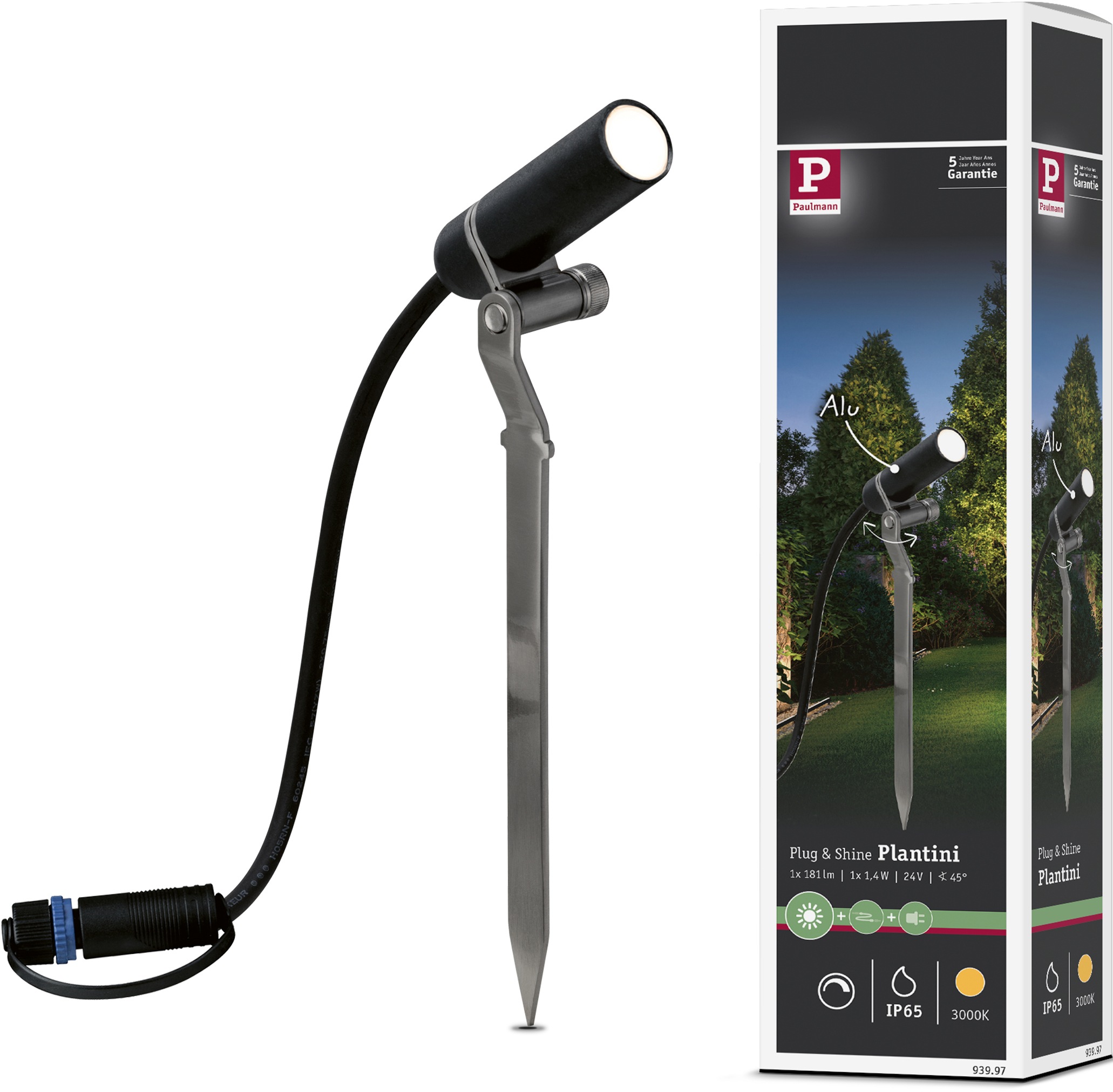 Paulmann LED Gartenstrahler "Plug & Shine", 1 flammig-flammig