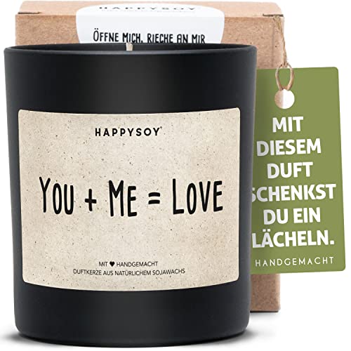 Liebe Dich Duftkerze im Glas mit Spruch aus Soja - 100% natürlich handgemacht - nachhaltig persönlich Geschenk Geschenkidee für Partner Partnerin Frau Mann Dankeschön Freude Glück Love verschenken