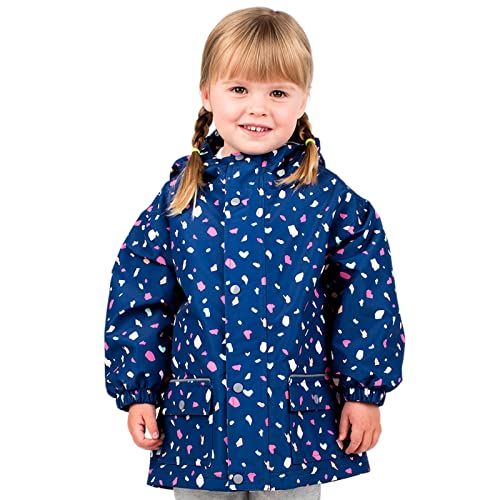 Jan & Jul Toddler Boys Girls Rain-coat, Fleece-lined (Terrazzo, 2-3Y)