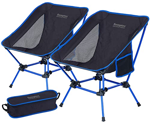 Semptec Urban Survival Technology 2-er-Set Klappbarer Campingstuhl, 2 Sitzhöhen,extra-leicht, bis 120 kg