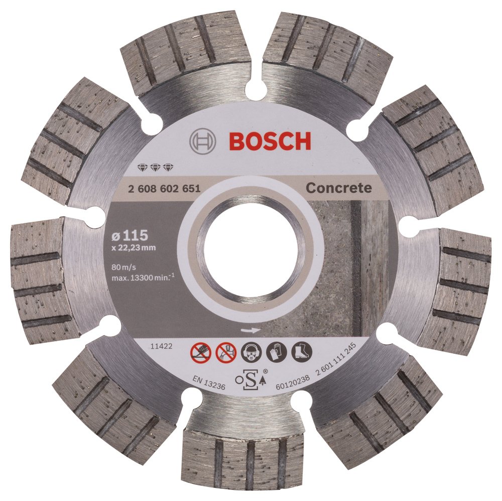 Bosch Accessories Professional Diamanttrennscheibe Best für Concrete, 115 x 22,23 x 2,2 x 12 mm