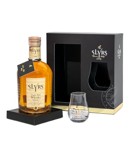 Slyrs Bavarian Single Malt Whisky Classic On Pack mit Glas 0,7 Liter 43% Vol.