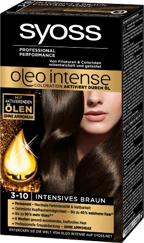 Syoss Oleo Intense Coloration 3-10 Intensives Braun, 3er Pack (3 x 115 ml)