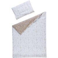 Bettwäsche Origami, Baumwolle, beige, 100 x 135 cm + 40 x 60 cm beige/weiß Gr. 100 x 135 + 40 x 60