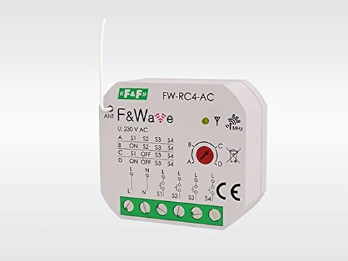 Funk-Vier-Kanal-Fernbedienungssender 230V AC FW-RC4AC f&f 5902431670010