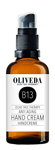 Oliveda B13 - Handcreme Anti Aging | pflegende & reichhaltige Naturkosmetik Feuchtigkeitscreme für zarte und rissige Hände + intensiver Schutz für Haut und Nagelbett + nicht fettend - 50 ml