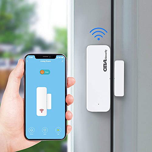 OBA WiFi-Tür- und Fenstersensor, intelligente Erkennung des Türstatus, sendet Benachrichtigung an das Telefon, funktioniert mit Alexa Google Home, Zubehör für Smart Home Gerät mit Szene