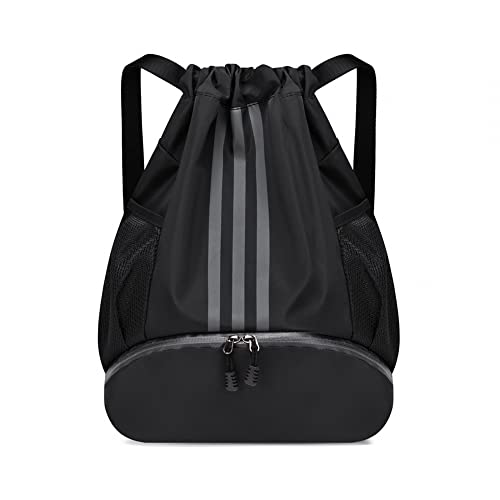 MiOYOOW Rucksack Fußballtasche Sporttasche mit separater Schuhplatte und Ballhalter für das Fitnessstudio im Freien Camping