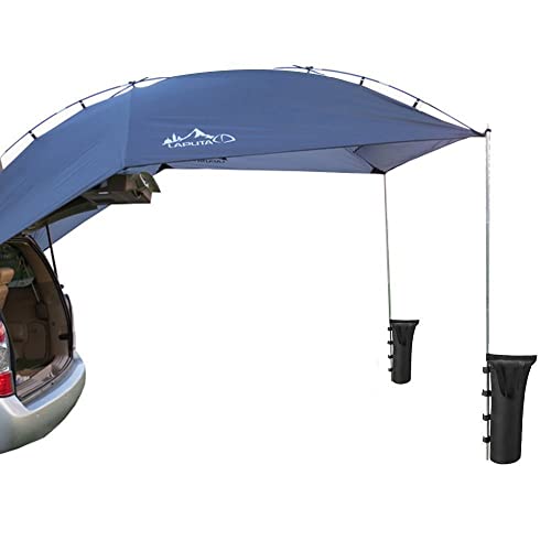 Sport Tent-Wasserdichtes Heckzelt Klappzelt Tragbares Auto SUV Zelt Anhänger Markise für Camping 4 Personen mit 2St Sandsäcke Zelt Stange Bodennagel