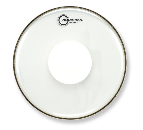 Aquarian RSP2-PD12 Response 2 Series - 12 inch Drumhead Powerdot - 2 Ply - Clear