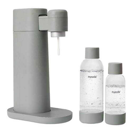 Mysoda Toby Wassersprudler inklusive 1L- und 0,5L- Wasserflasche, ohne CO2-Zylinder, Pigeon