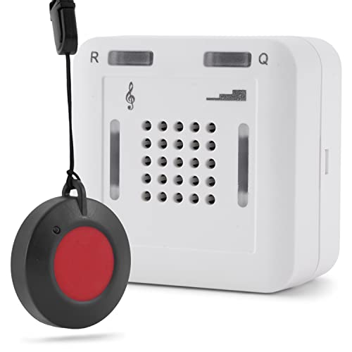 ELDAT RS19E: Mobiler Hausnotruf mit wasserdichtem Notrufhalsband für die häusliche Pflege; Funk Notrufsystem mit Notruf Halsband; Notrufknopf für Senioren; Pflegeruf Set mit Quittierungsfunktion