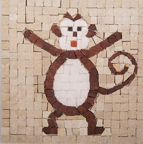 Mosaikit Mega Monkey Mosaik, 17 x 17 cm, braun