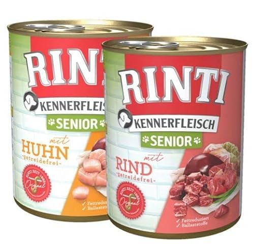 Rinti Kennerfleisch Multipack Senior 24 x 800 g mit Huhn & Rind