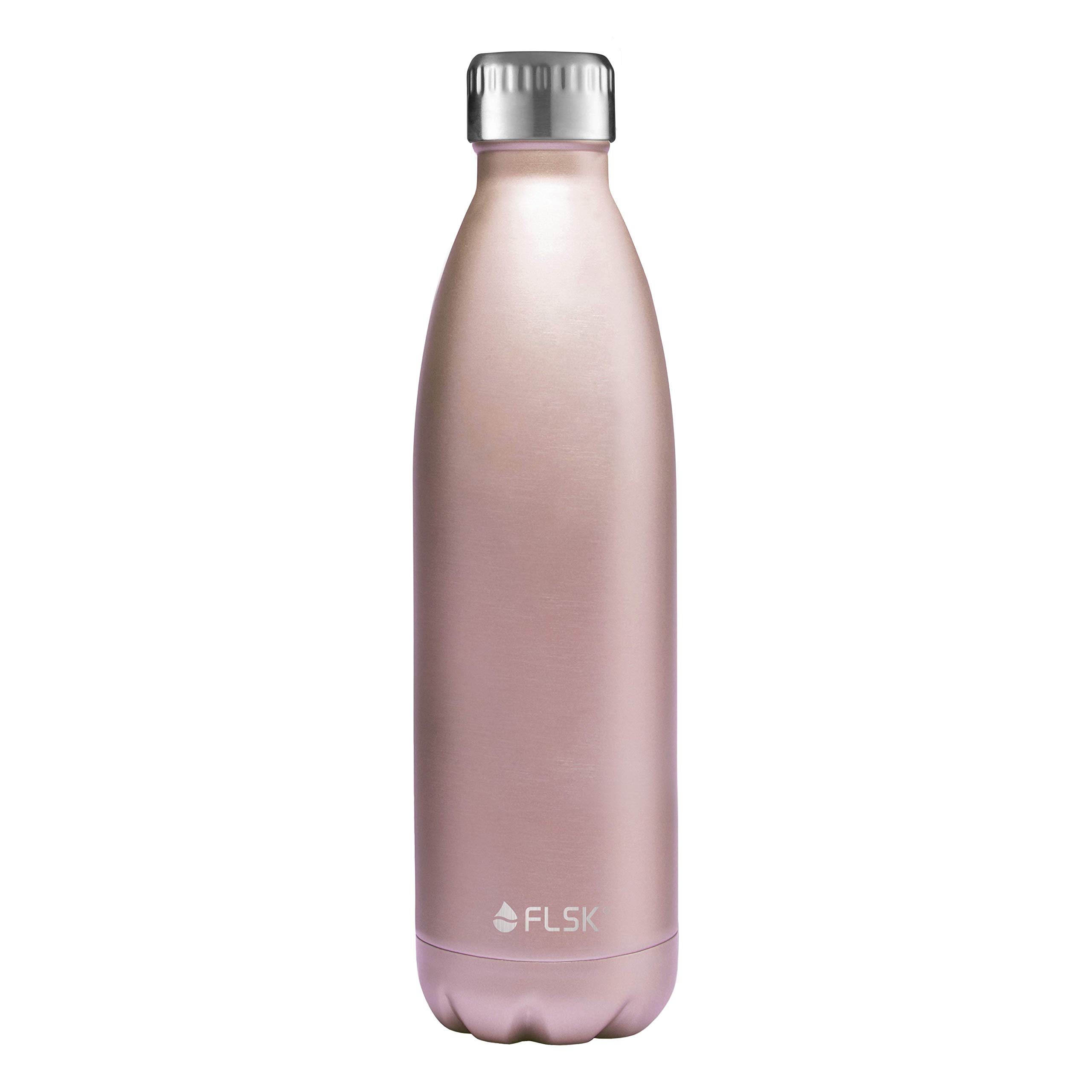FLSK das Original OLD Trinkflasche • 750ml • Thermoflasche • Isolierflasche • hält 18h heiß • 24h kalt (Farbe Roségold, Grösse 750ml)