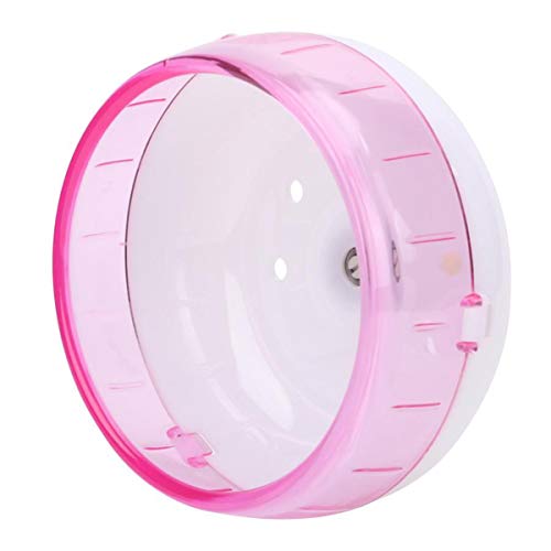 Gojiny Hamsterlaufrad 4 7 / 12Cm Kunststoff-Silent-Roller-Laufrad für Hamster-Meerschweinchen-Kleintiere (Pink)